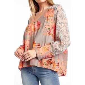 Women’s Aratta Silent Journey STRAWBERRY BLOND BLOUSE‎ Medium M Multicolor